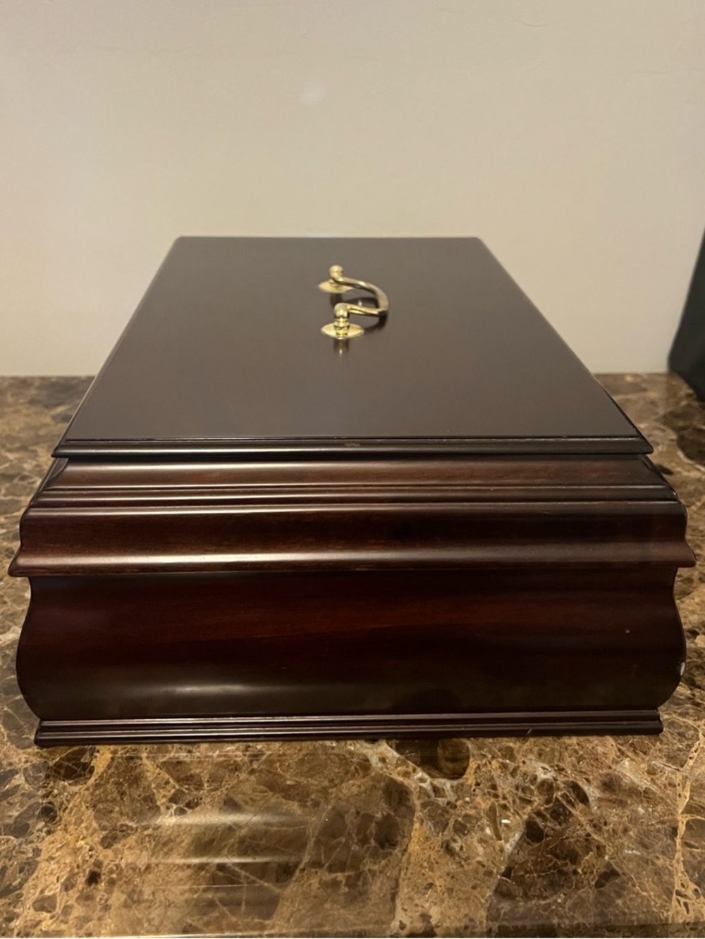 Wooden Jewelry Box Organizer w/ Red Velvet Lining – Lift-Out Tray & Ring Slots - Picture 11 of 16